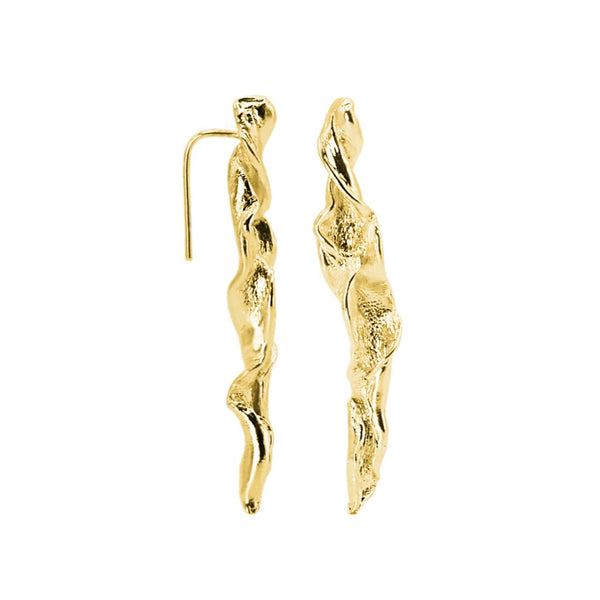 Fotosintez gilded earrings "Petals"