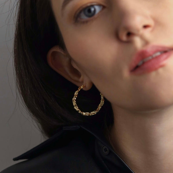 Gilded Lava hoops