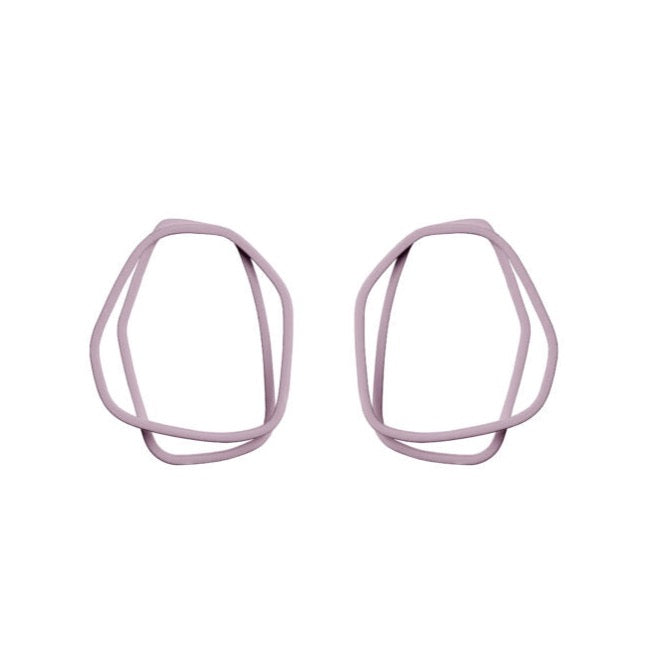 Earrings Loops Pastel Violet