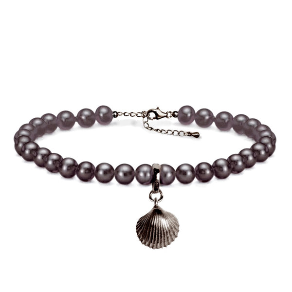 Dark Pearl Moon Bracelet