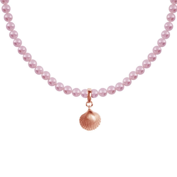 Rose Pearl Moon Necklace