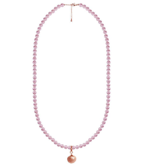 Rose Pearl Moon Necklace