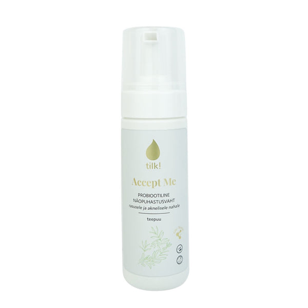 Accept Me probiotic face cleansing foam with tea tree for oily and acne-prone skin