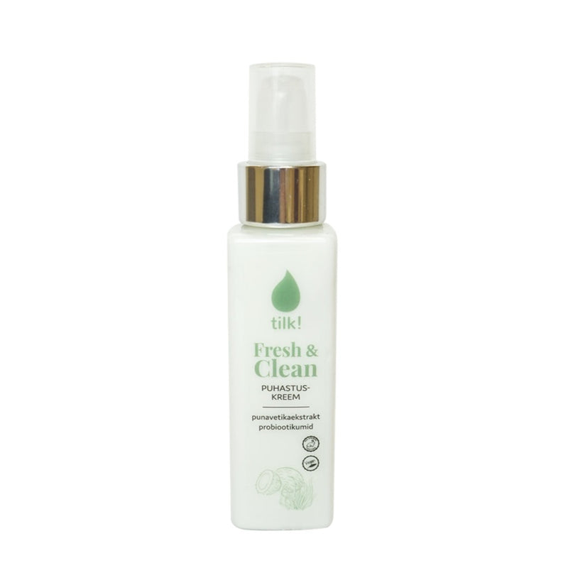 Fresh & Clean a gentle and refreshing cleansing cream with probiotics for the face