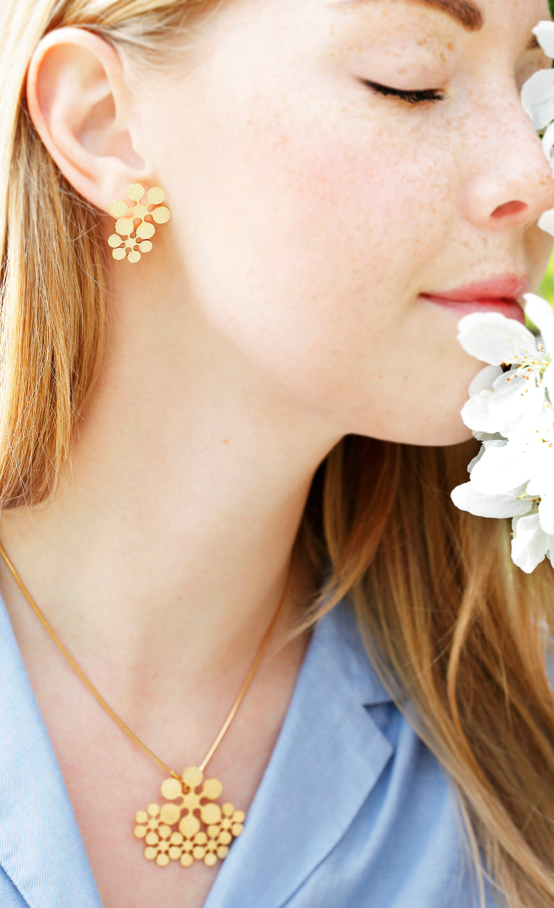Earrings "Snow Flowers"