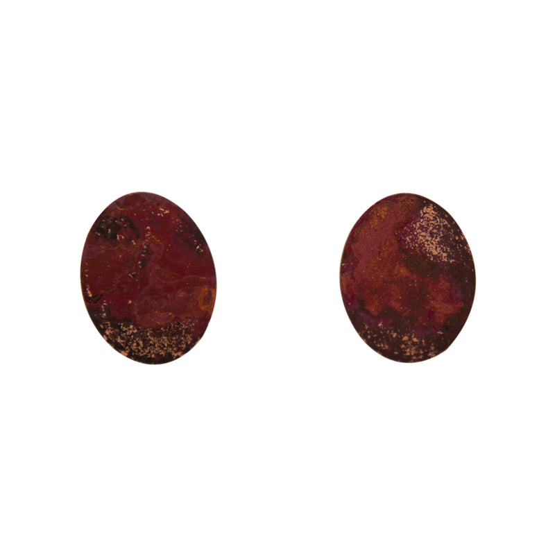 Two Cents Earrings "Bright Patterned Dark" S