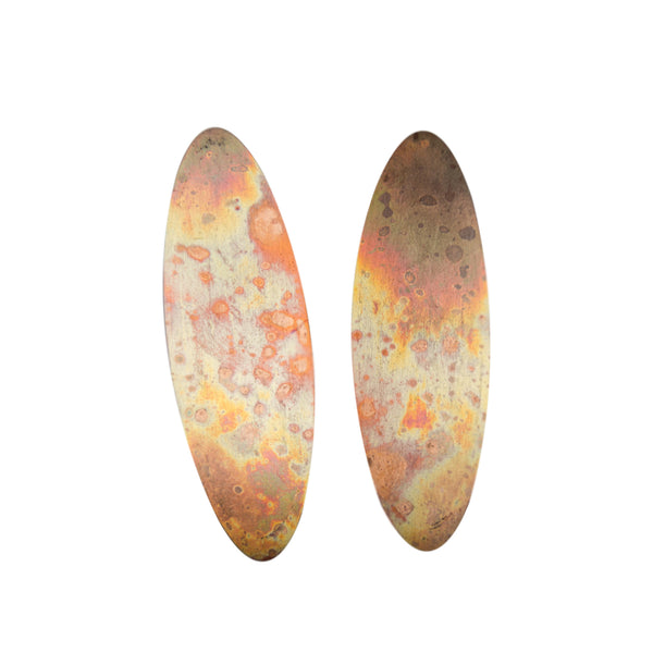 Two Cents Earrings "Bright Patterned Light" L