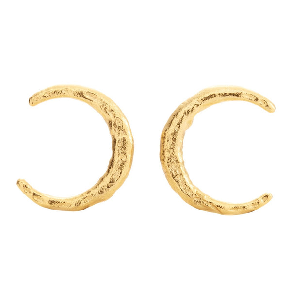 Luna Golden Stud Earrings