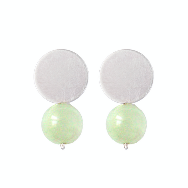 Earrings Roundy with Jade