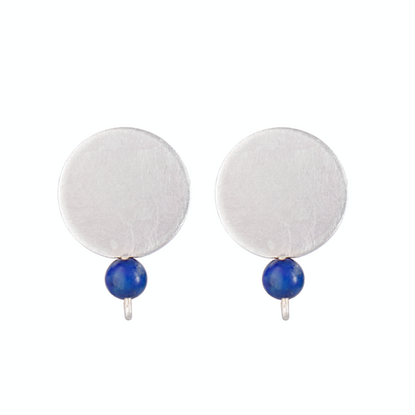 Earrings Roundy with Lapis Lazuli