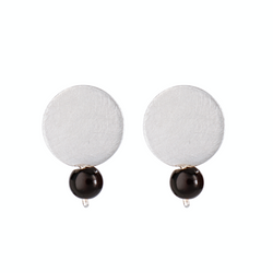 Earrings Roundy with Onyx