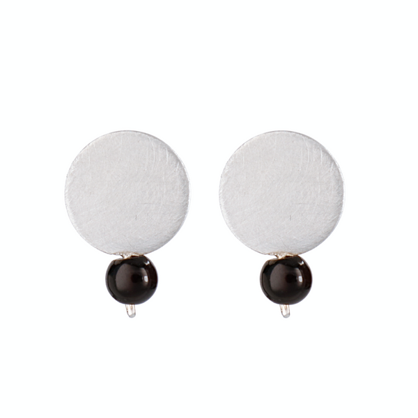 Earrings Roundy with Onyx