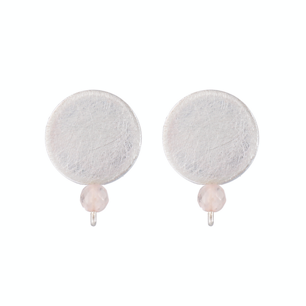 Earrings Roundy with Pink Quartz