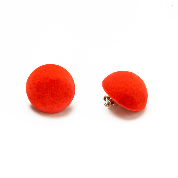 Plüsch Earrings "Crazy Orange" M