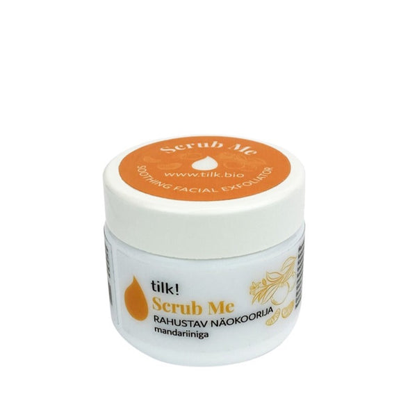 Scrub Me moisturising and nourishing face exfoliator with tangerine for all skin types