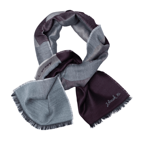 ARRAK “VIEWERS” (1970) IN AUBERGINE GREY MUFFLER MIURIO – Ehestu