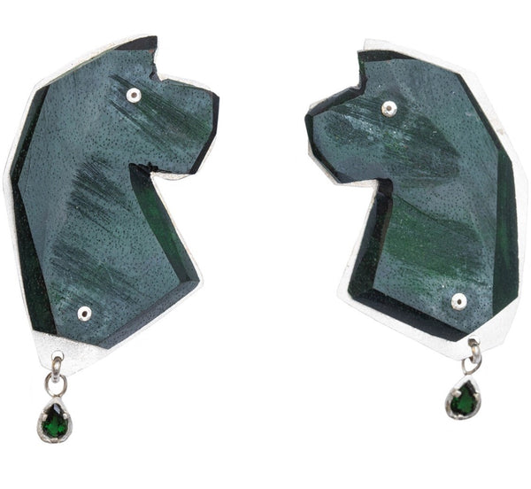 Earrings "Green Knight" - Ehestu's special edition