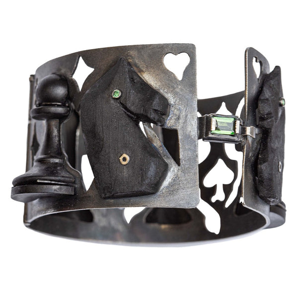 Bracelet "Black Pawns and Black Knight" - Ehestu's special edition
