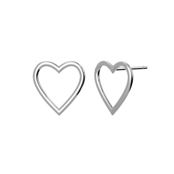Light Heart Silver Earrings