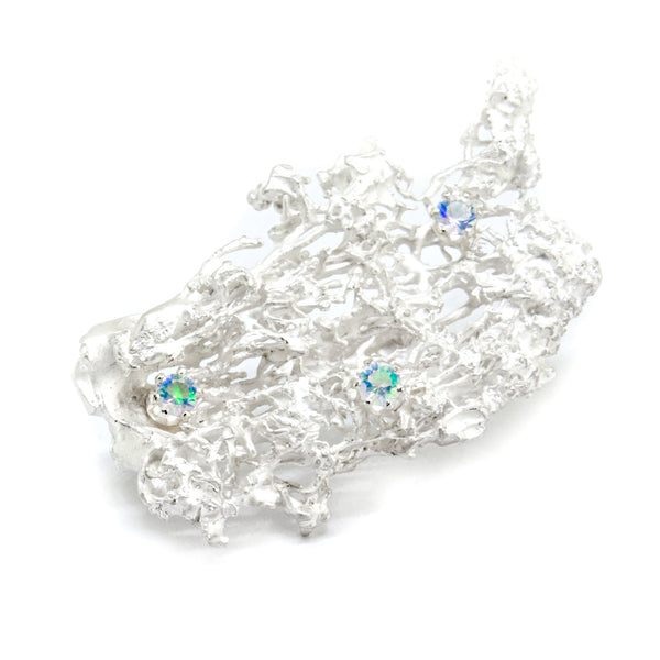Brooch "Mossi" with synthetic opals - Ehestu's Special Edition