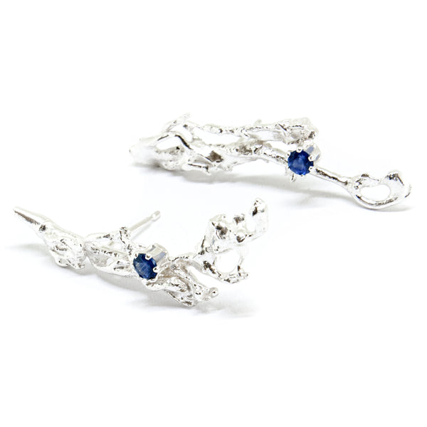 Earrings "Mossi" with sapphires - Ehestu's Special Edition