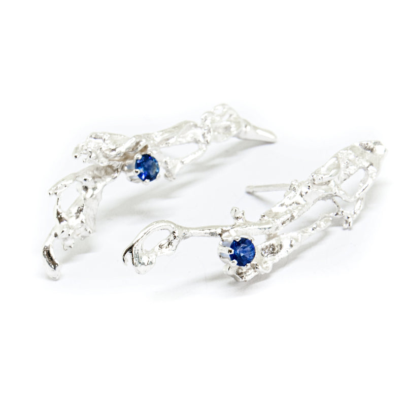 Earrings "Mossi" with sapphires - Ehestu's Special Edition