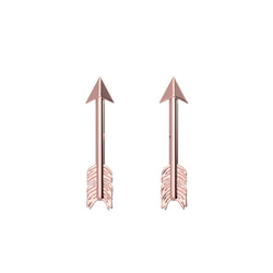 Rose Arrow Silver Earrings