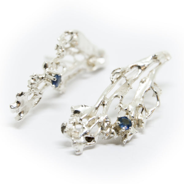 Earrings "Mossi" with Sapphires - Ehestu's Special Edition