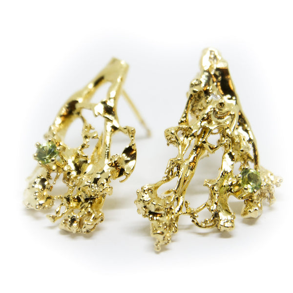 Earrings "Mossi" with peridots - Ehestu's Special Edition