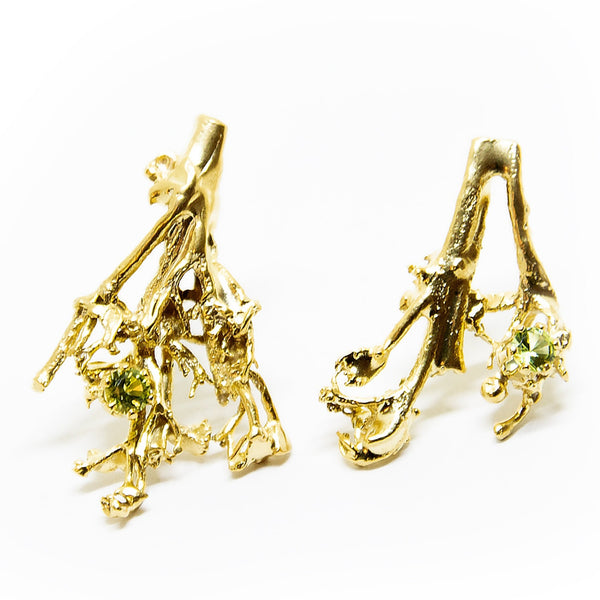 Earrings "Mossi" with Peridots - Ehestu's Special Edition