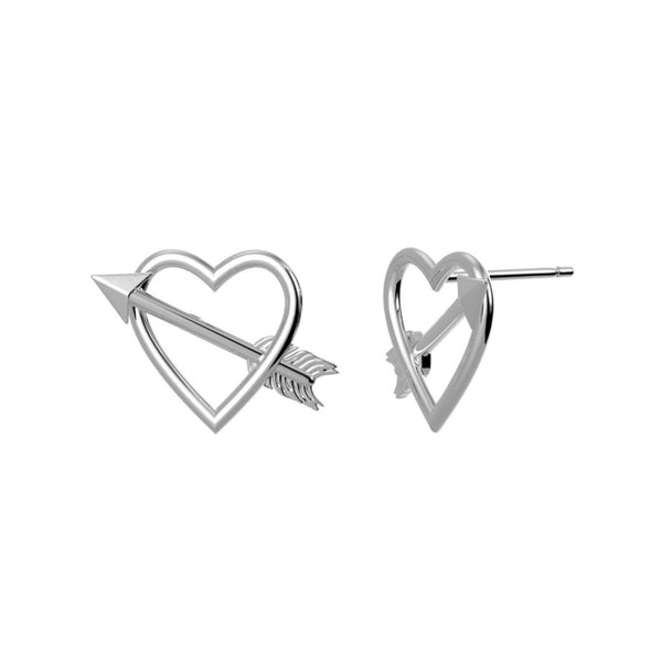 Light Heart & Arrow Silver Earrings