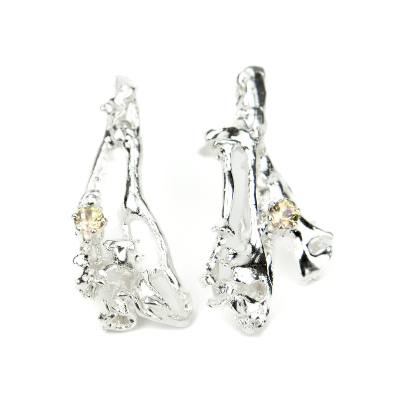 Kõrvarõngad "Mossi" Champagne topaasiga - Ehestu Eri