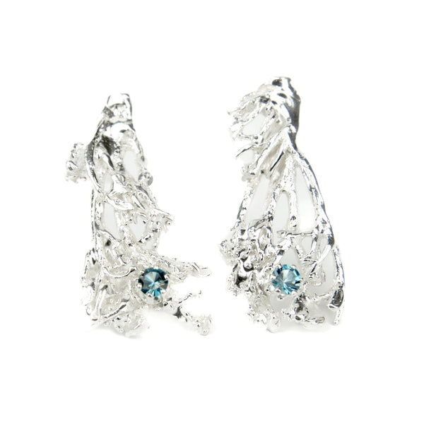 Kõrvarõngad "Mossi" sinise London topaasiga - Ehestu Eri