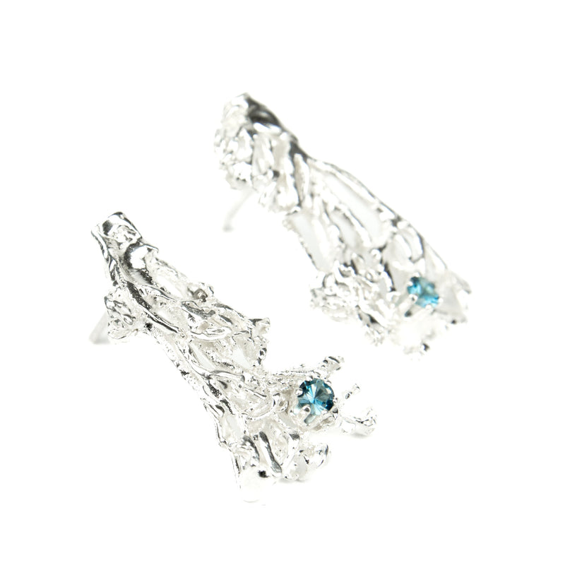 Kõrvarõngad "Mossi" sinise London topaasiga - Ehestu Eri