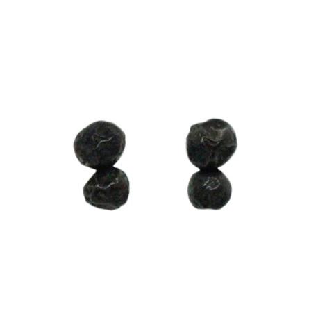 Earrings "2 Juniper Berry" dark grey