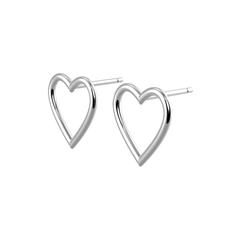 Light Heart Silver Earrings