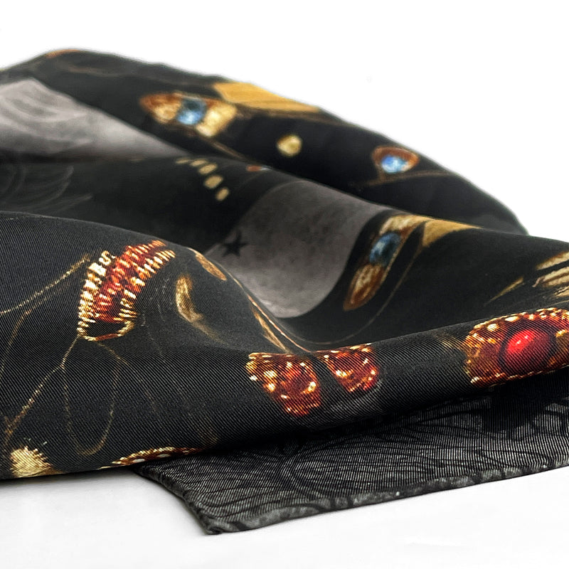 Silk scarf "Black Butterfly"