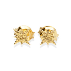 Stud earrings MORNING STAR gold plated