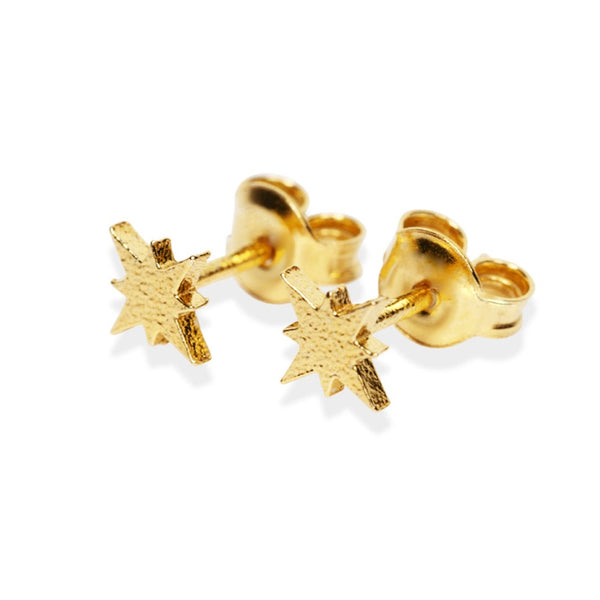 Stud earrings MORNING STAR gold plated