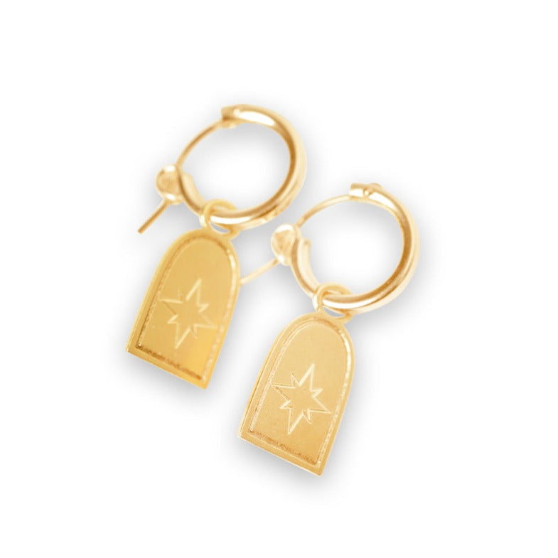 Earrings PORTAL gold plated