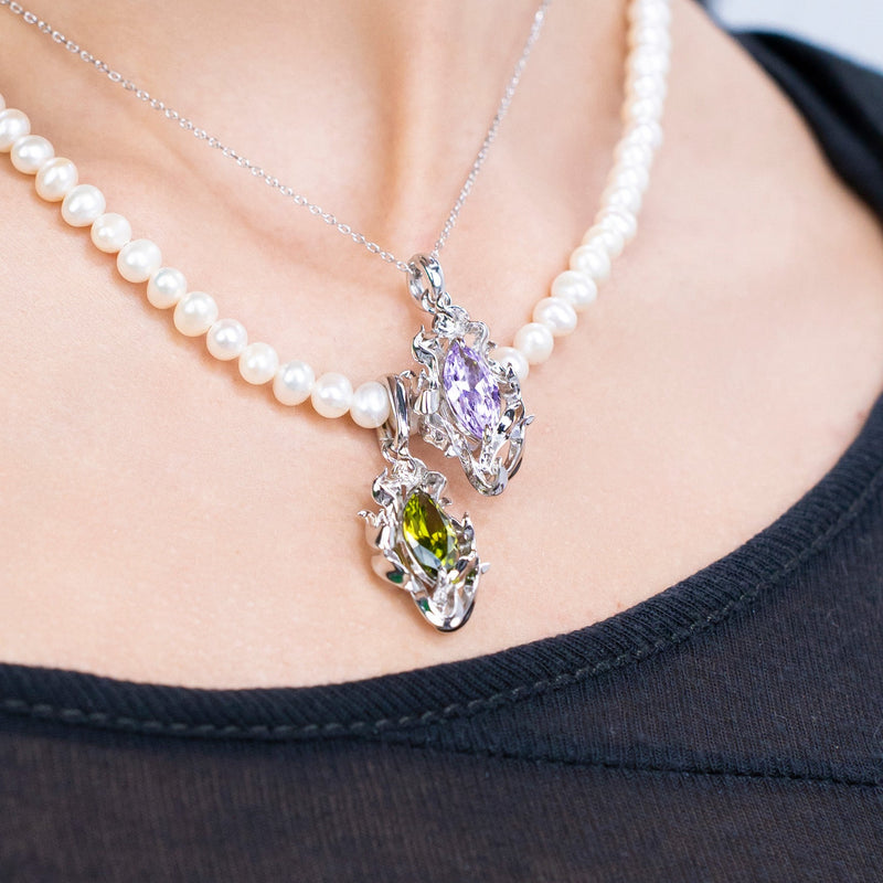 Scorch Lavender Gem kaelakee