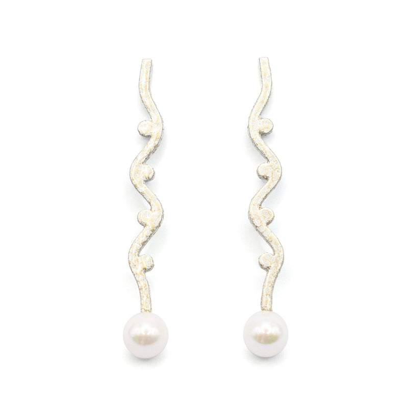 Ceres White Pearl Earrings