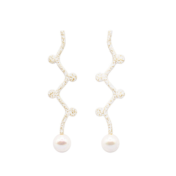 Hygiea White Pearl Earrings
