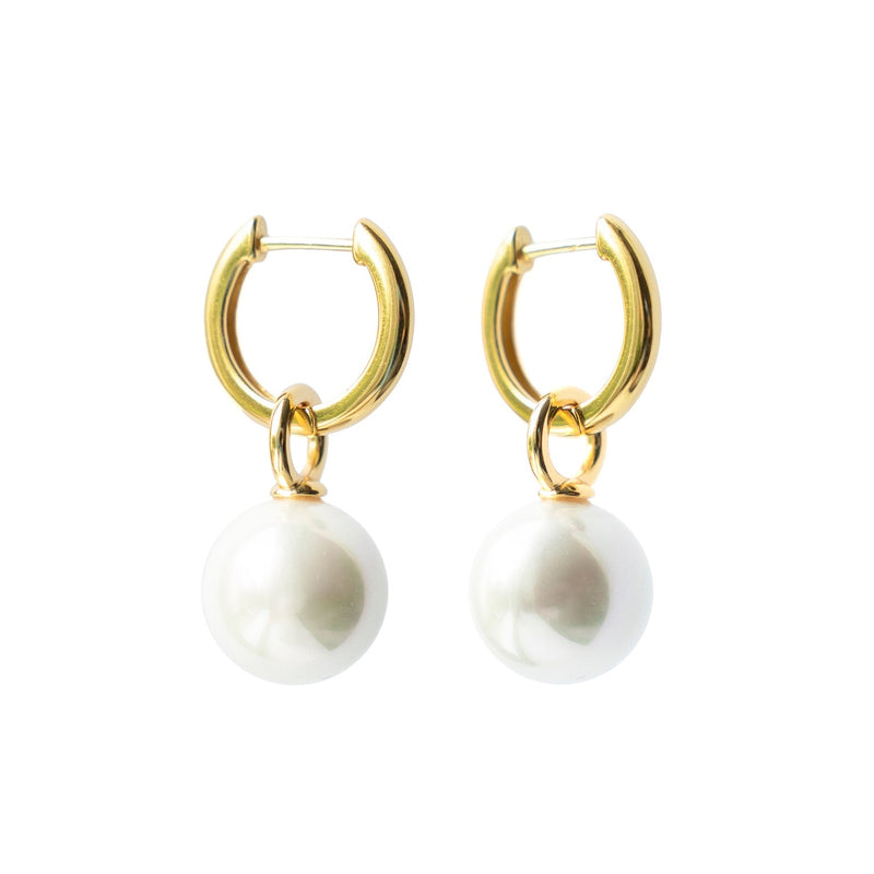 Night Pearl Loop earrings gold