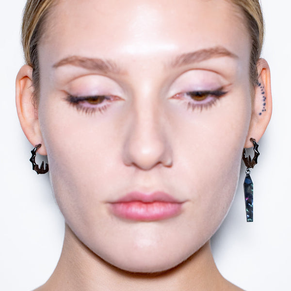 CHIKHAI ASYMMETRICAL HOOP – DARK COSMIC DROP - MUST