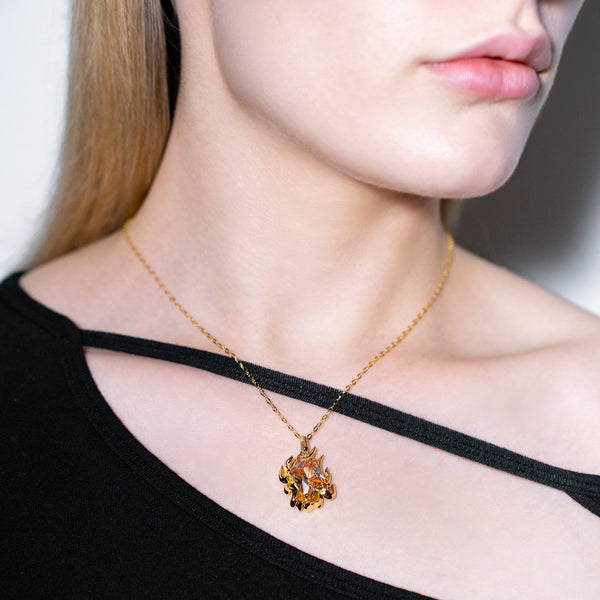 SIDPA CHAMPAGNE GEM NECKLACE – KULLATUD