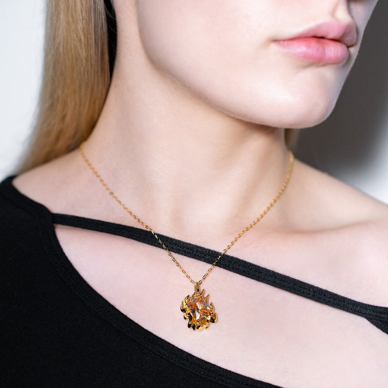 SIDPA CHAMPAGNE GEM NECKLACE – KULLATUD