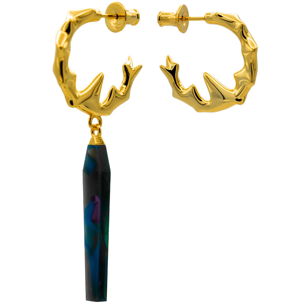 CHIKHAI ASYMMETRICAL HOOP – DARK COSMIC DROP – KULLATUD