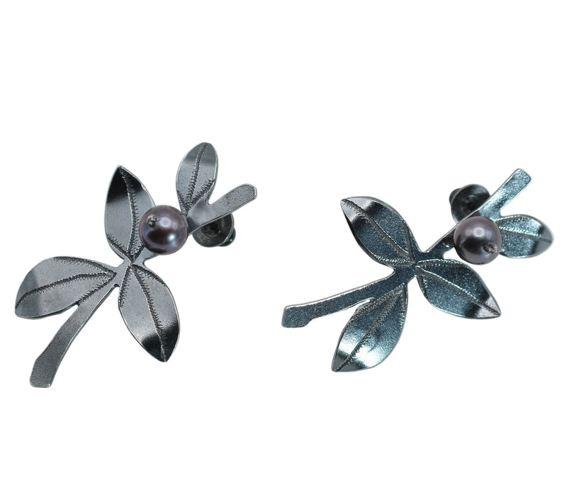 Earrings "Currant Eye's Grey Shadow" - Ehestu's special edition