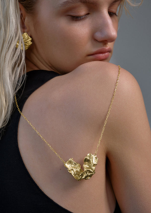 Fotosintez gilded necklace "Alga"